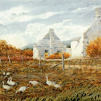 Les oies blanches - 18'' x 22'' , collection privée, 1988.