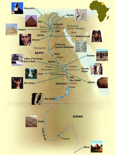 mapa Egiptu