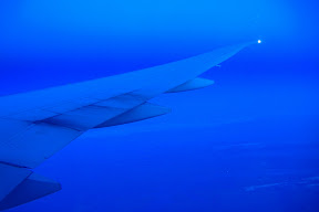 It's getting late, and we're over land again.  Greenland?
