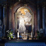 The churches in Poland usually have special alcoves like this - I suppose for praying.