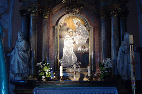 The churches in Poland usually have special alcoves like this - I suppose for praying.