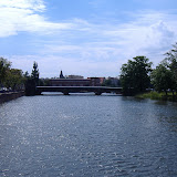 There's a river that runs through Wroclaw.  Here's a shot of it.