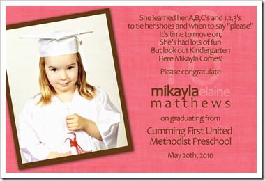 Kayla's Graduation Announcement- textured
