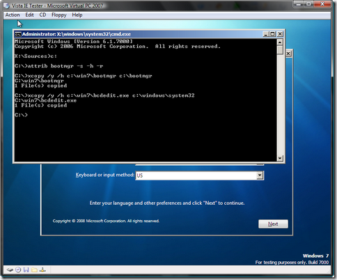 Windows Vista Xcopy Command