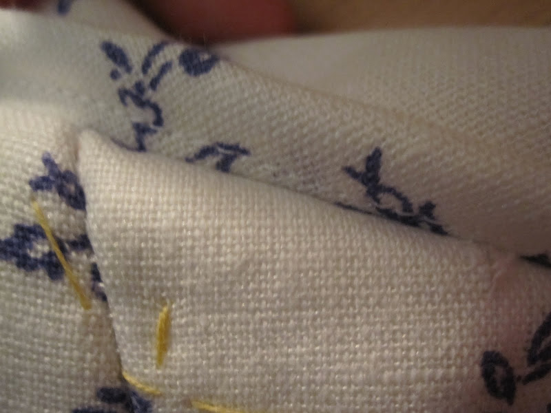 Where the stitch line was not close enough to edge Where the stitch line was not close enough to edge