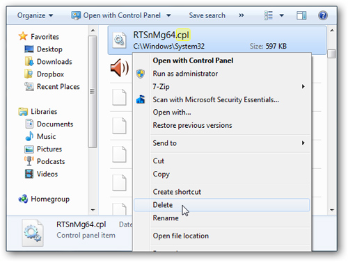 Giấu bớt những thành phần Control Panel trong Windows 7 - thuthuat.easyvn.net Giấu bớt những thành phần Control Panel trong Windows 7