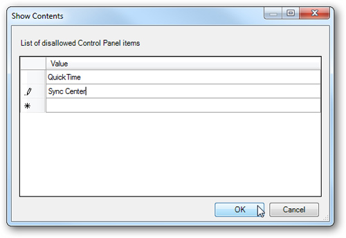 Giấu bớt những thành phần Control Panel trong Windows 7 - thuthuat.easyvn.net Giấu bớt những thành phần Control Panel trong Windows 7
