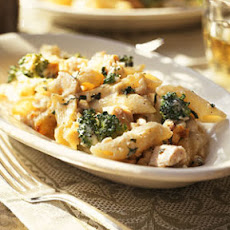 Chicken-and-Pasta Bake with Basil