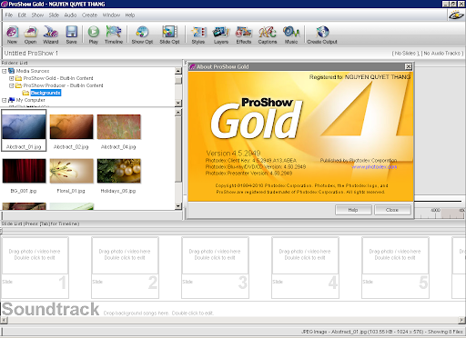 Download ProShow Gold v2.5.1614 keygen by TMG