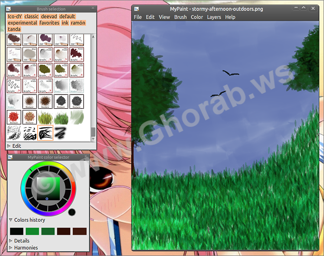 MyPaint أفضل برنامج رسومات مجاني موقع غراب