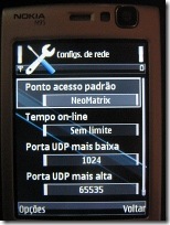 Configurações do Real Player no N95