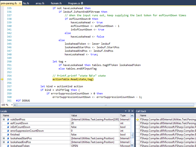 parsing in progress
