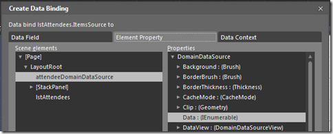 Create Data Binding