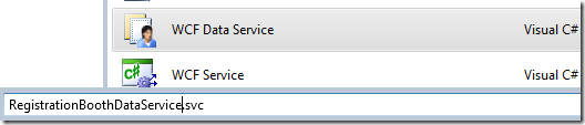 Add a new WCF Data Service Add a new WCF Data Service