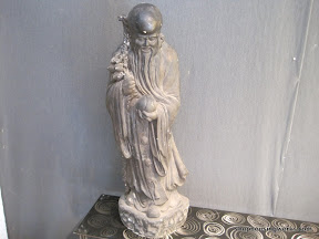 Asian Monk Ceramic Statue 