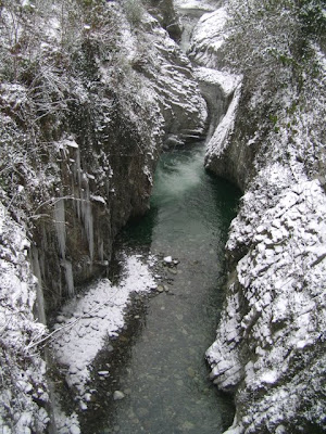 Orrido di Ponte Oscuro con la Neve