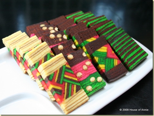 kek lapis sarawak layer cake medley - copyright house of annie