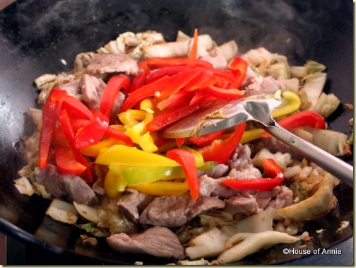 adding bell peppers