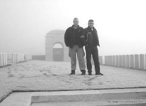 A cold & frosty morning. Willy Mohan & JN. Ovillers. January 2006.jpg