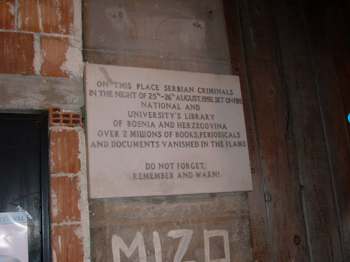 A Plaque Commemorating the Attack on the Building