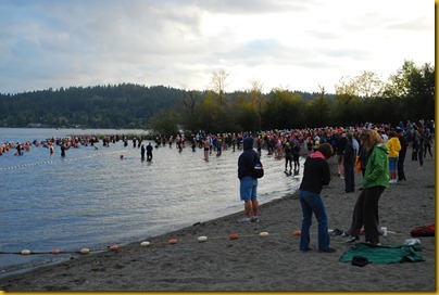 Lake Samammish Triathlon Swim Start