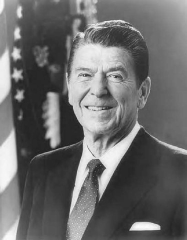 Ronald Reagan, official presidential photograph.