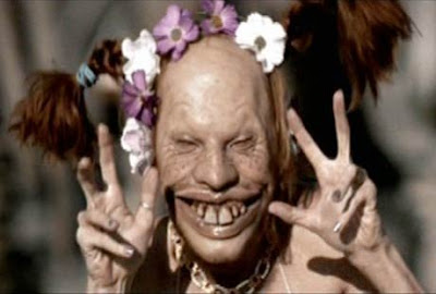 screen capture of windowlicker. a hideous woman