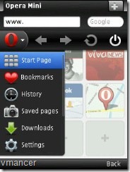 opera mini 6 for symbian - interface