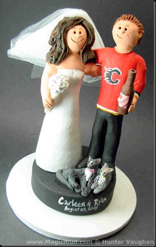 Calgary Flames Wedding Cake Topper