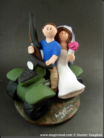Camouflage ATV Wedding Cake Topper