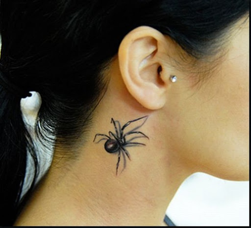 Beautiful 3D Spider Tattoo for Women