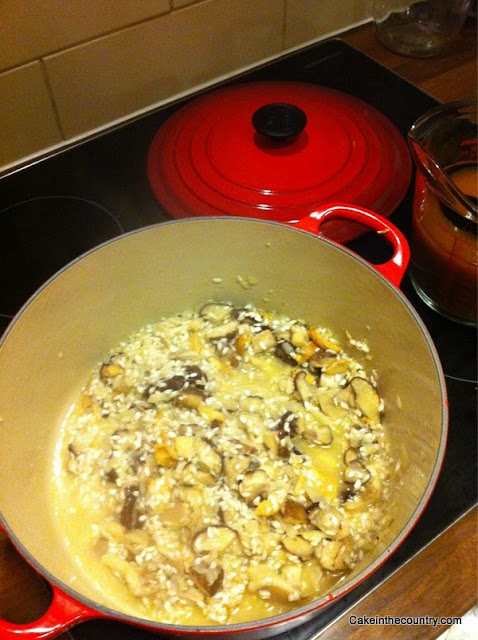Just after white wine added!