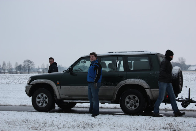 Ballonvaart met Nissan ballon in de sneeuw vanuit Exel naar Gaanderen