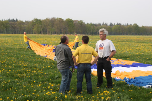 Ballonvaart met Kim Holland over Gelderland en Overijssel voor film opnamens