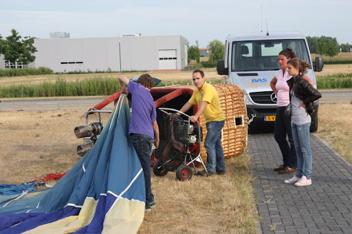 Prive ballonvaart met 5 personen van Arnhem naar Steenderen.