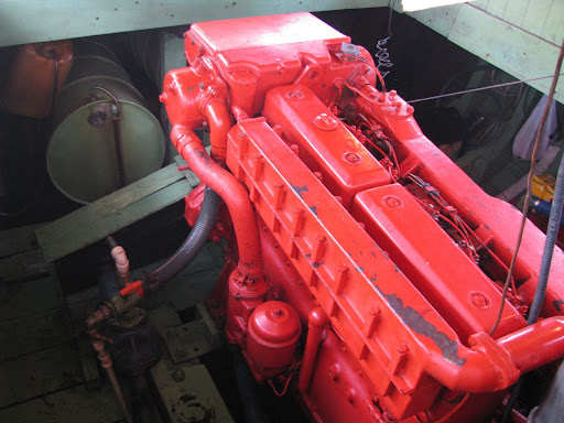 O potente motor Scania Turbo Diesel que empurrava o 
