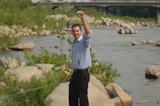 Brian Kolovich @ Potomac River - first fish on fly rod