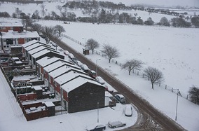 Gateshead under snow during January 2010