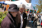 My buddy Kaitlin Burnett sharing a private joke with Burnaby North MP Bill Siksay.