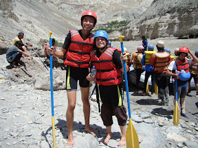 In wetsuit and lifejacket!