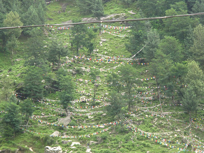 Prayer flags on the hills!