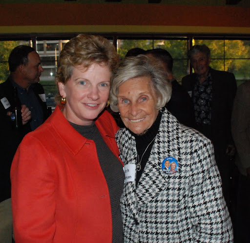 Robin Carnahan and Jackson County Committeewoman Dutch Newman