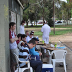 The team and supporters