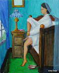 027 - Au Bord du Lit - 1993<br />
46 x 38 - Acrylique sur toile