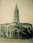 001 - Basilique Saint-Sernin - 1954<br />
65 x 50 Dessin à la plume. Encre de Chine