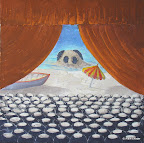 180 - Beach Theater - 2007<br />
80 x 80 - Technique mixte sur sable sur toile