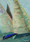 128 - Regatta - 2005<br />
100 x 73 - Acrylique technique mixte