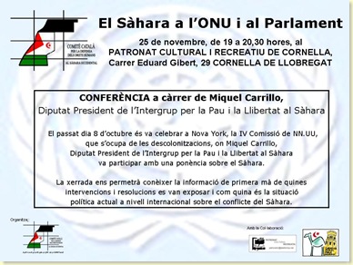 CONFERÈNCIA 25 NOVEMBRE NNUU