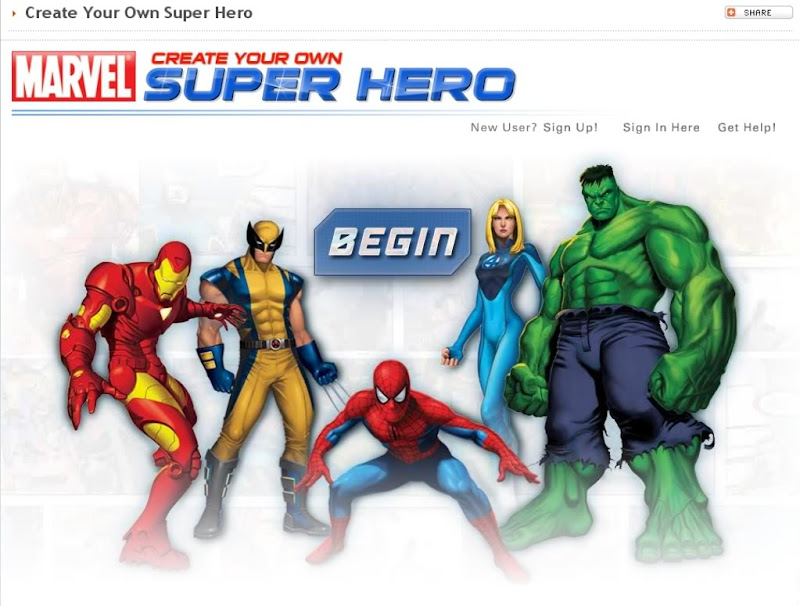 Marvel Create your own Super Hero - Crie seu próprio Super-herói - Desenho online Marvel Create your own Super Hero - Crie seu próprio Super-herói - Desenho online