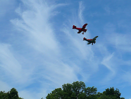 Waco Biplanes Flying